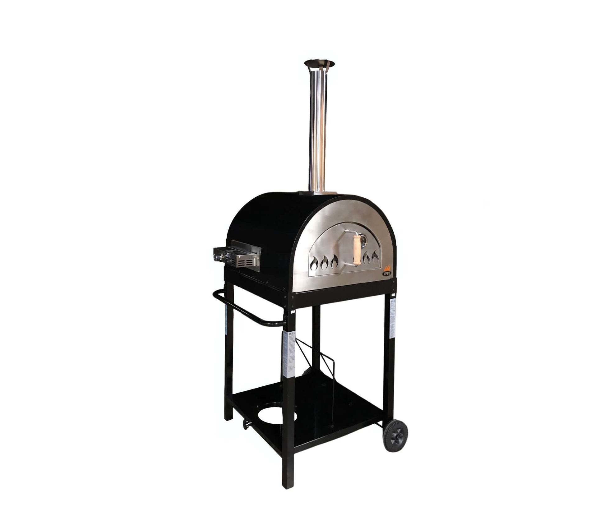 WPPO Traditional 25 Dual Fueled Gas Attachment Wood And Gas Pizza Oven - front view