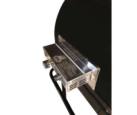 WPPO Gas Burner For Dual Fueled Outdoor Oven - side view