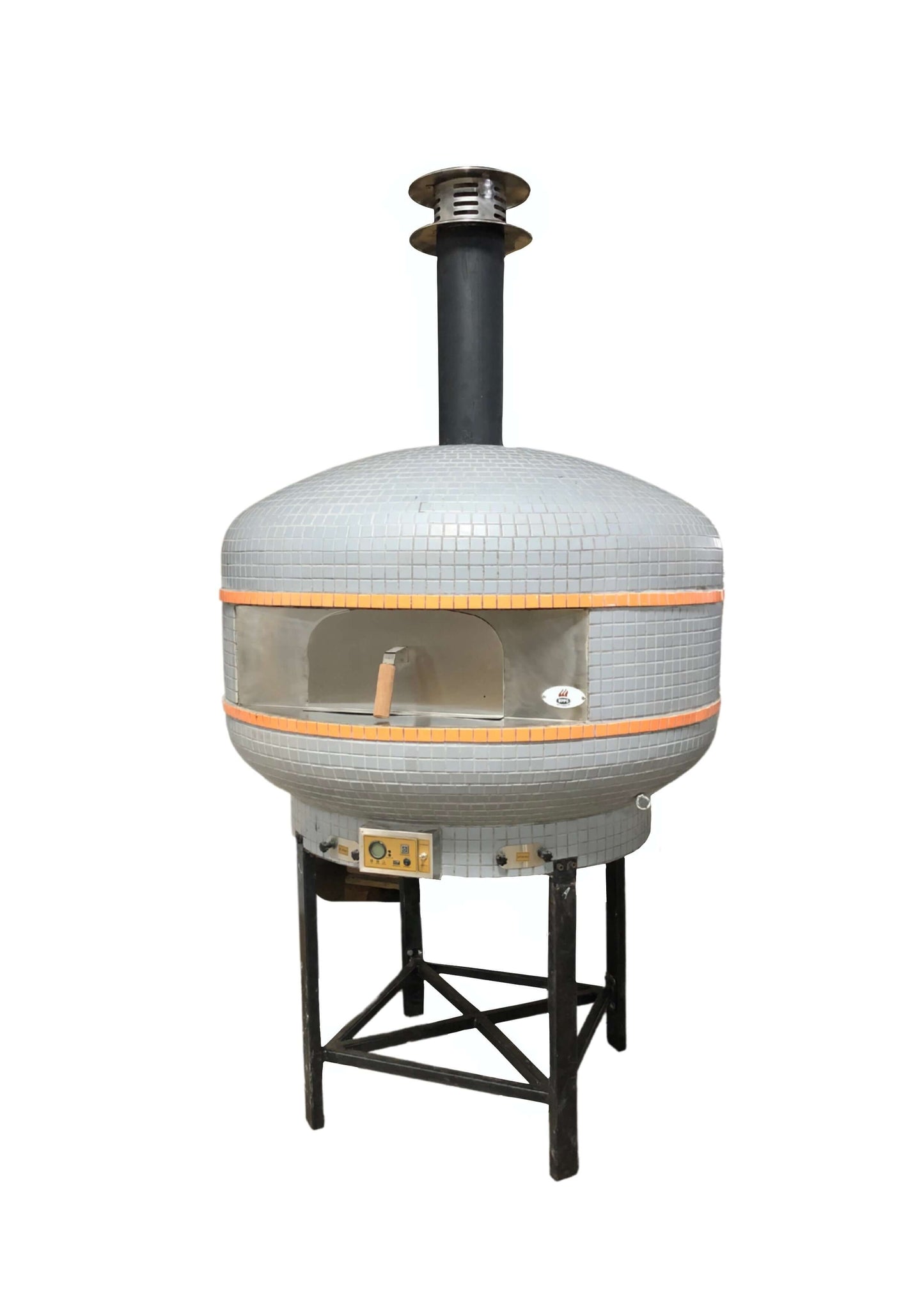 WPPO 40 Professional Lava Wood Fired Oven - front view with stand